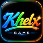 Khelx Game colorful logo with bright gradient design